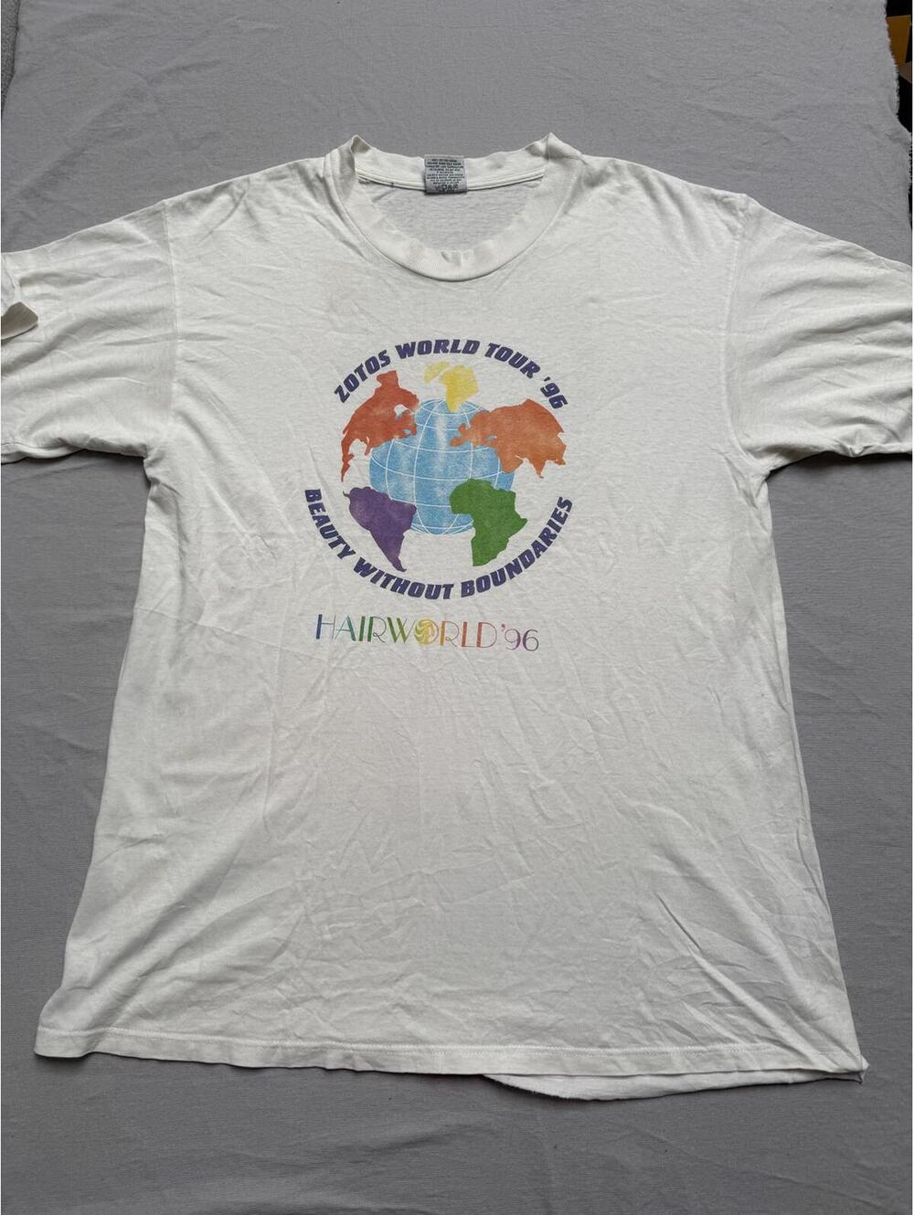 Vintage Zotos Professional T-shirt Hair World Tour 1996 XL